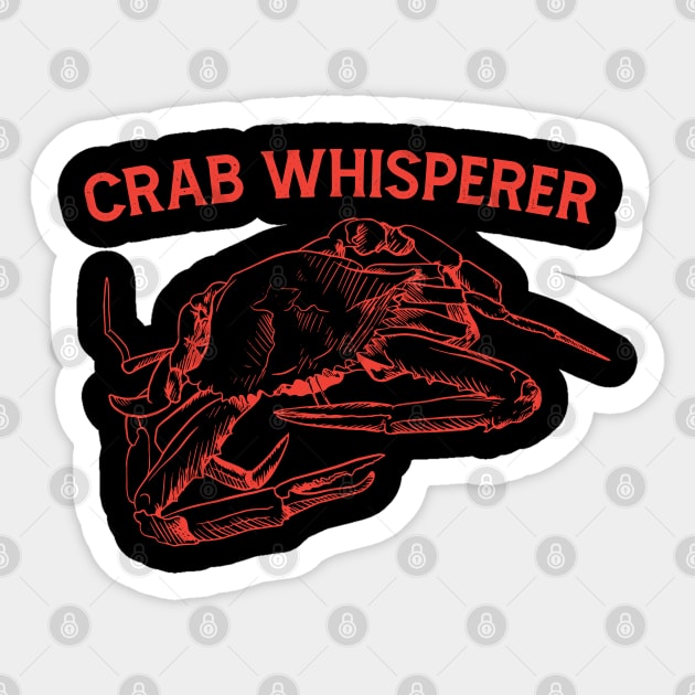 Crab Whisperer, Crab Hunting Sticker by A-Buddies
